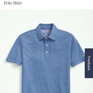 Brooks Brothers Blue Polo Shirt Classic Design